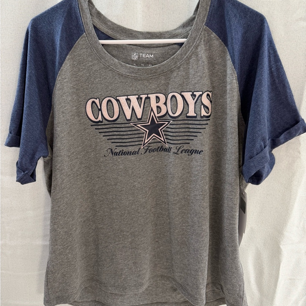 NFL Gray and Blue Cowboys Women's Tee